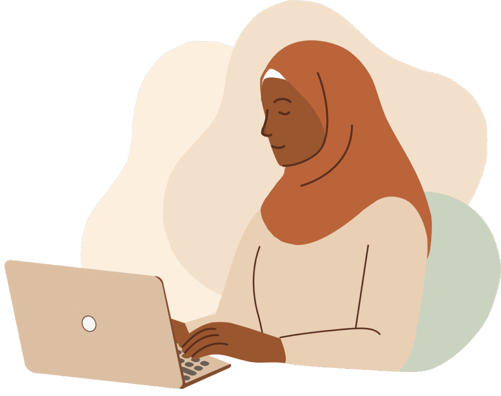 Femme sur ordinateur - Accompagnement digital sur mesure